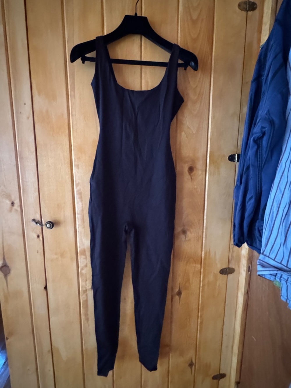 SKIMS Black Bodycon Catsuit – Size S